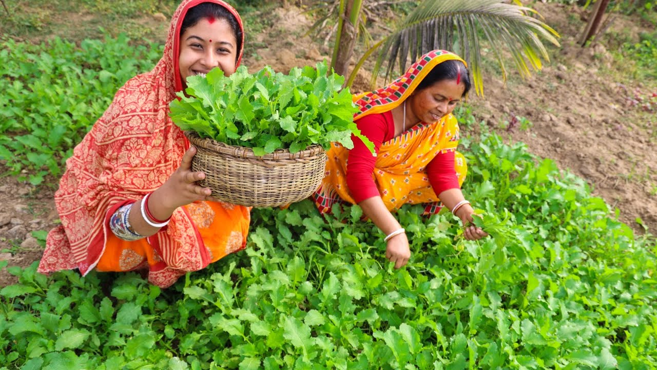 এ বছর শীতের প্রথম সরষে শাক রান্না | Mustard Leaves Recipe |