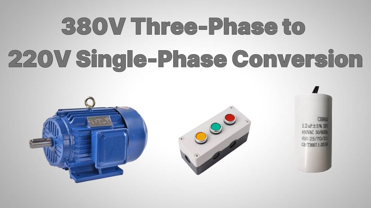 Converting a Three-Phase Motor to Single Phase(380V to 220V) #howto
