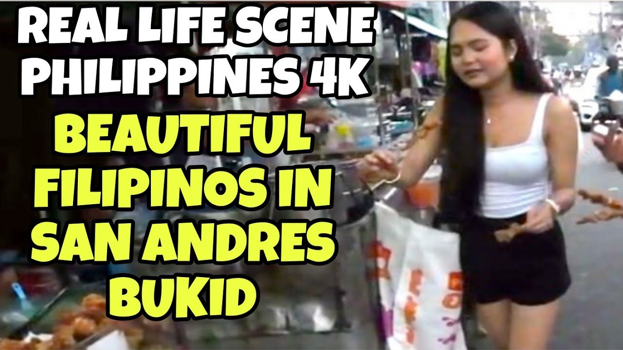BEAUTIFUL FILIPINOS EXPLORING PASIG LINE SAN ANDRES BUKID MANILA TOUR WALKING IN PHILIPPINES 4K