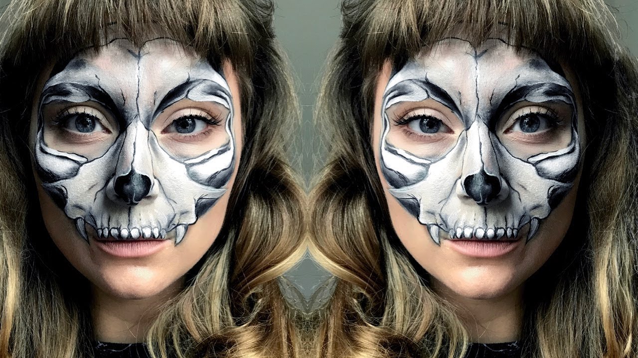 Cat Skull Halloween Makeup Tutorial