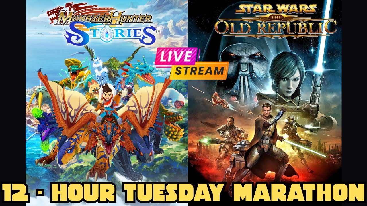 12-Hour Tuesday Marathon | From the Galaxy to the Grasslands: SWTOR ➜ Monster Hunter Stories!