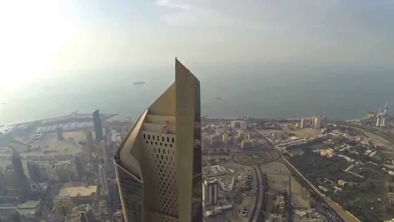 DJI Fly Over Top Of AL Hamra Tower in Kuwait City
