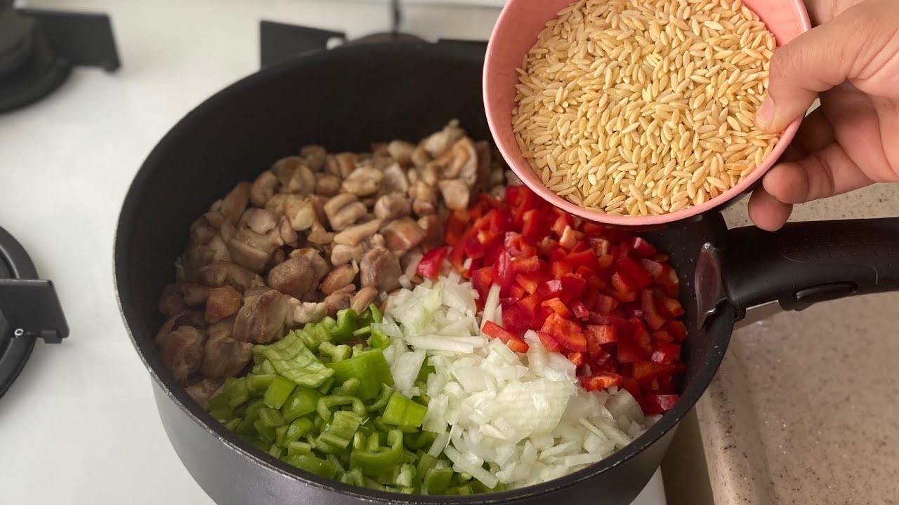 Doyurucu Lezzetli Ve Oldukça Pratik 💯Tavuklu Şehriye Pilavı/Sebzeli Arpa Şehriye Pilavı