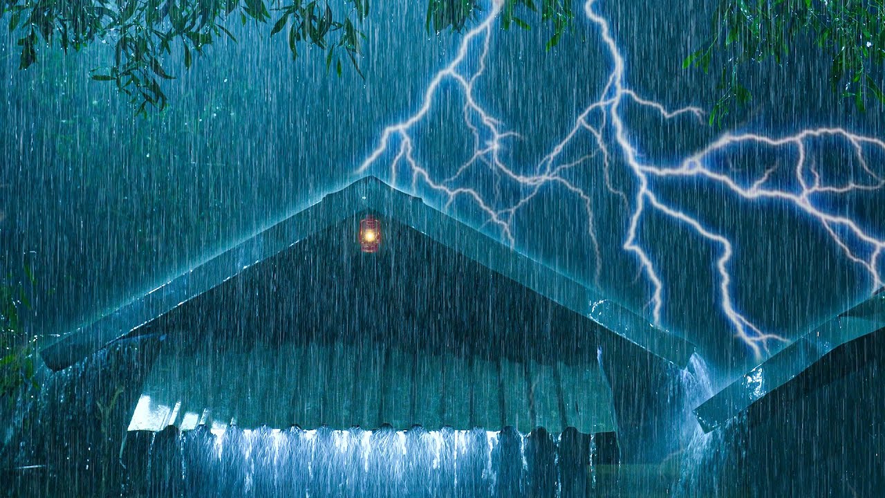 Let Heavy Rain & Distant Thunder on the Metal Roof Calm Your Thoughts and Bring Peaceful Sleep