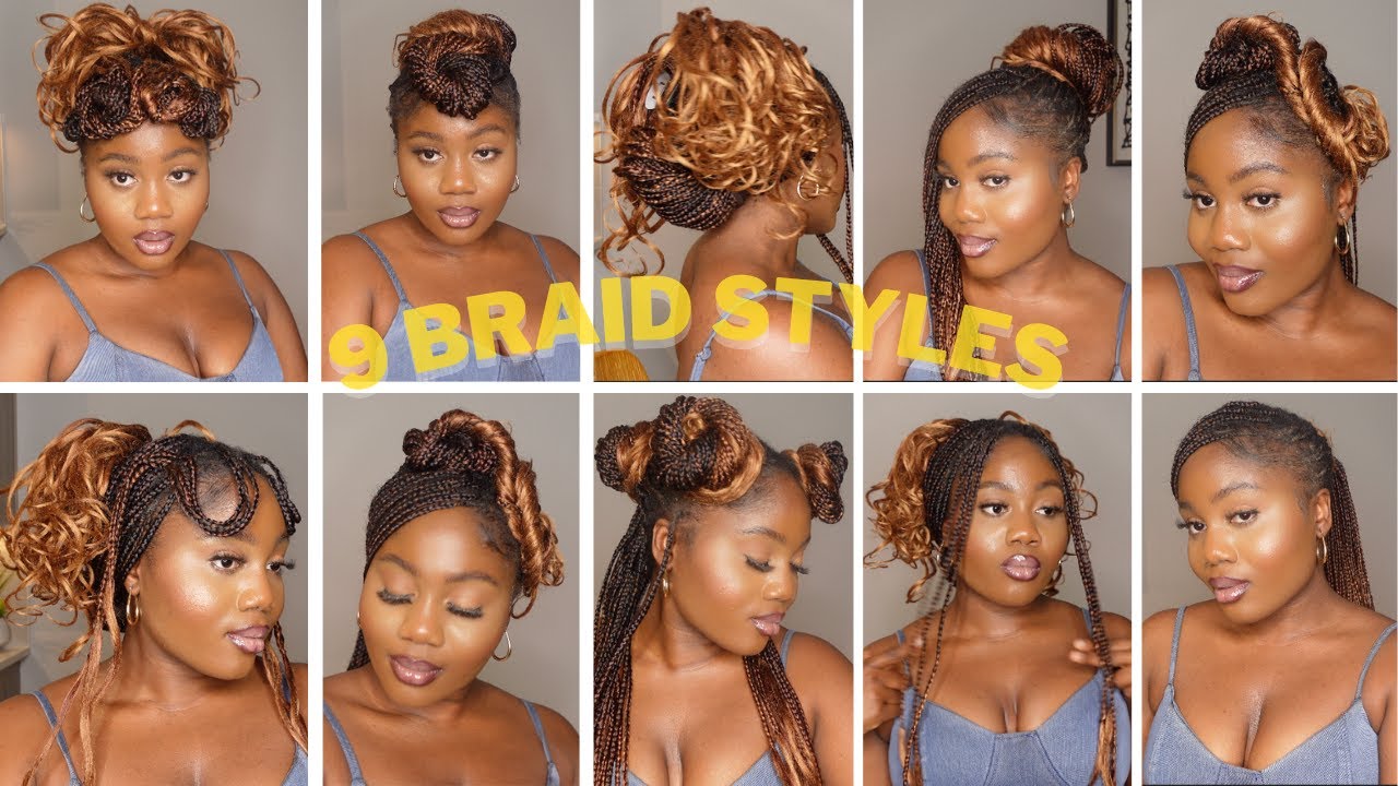 9 Ways To Style Box Braids (Knotless French Curl Braids) | Creative Styles 💖
