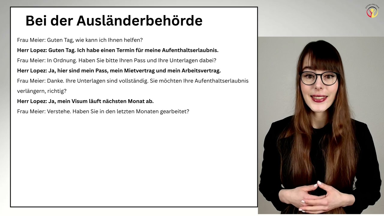Dialog bei der Ausländerbehörde