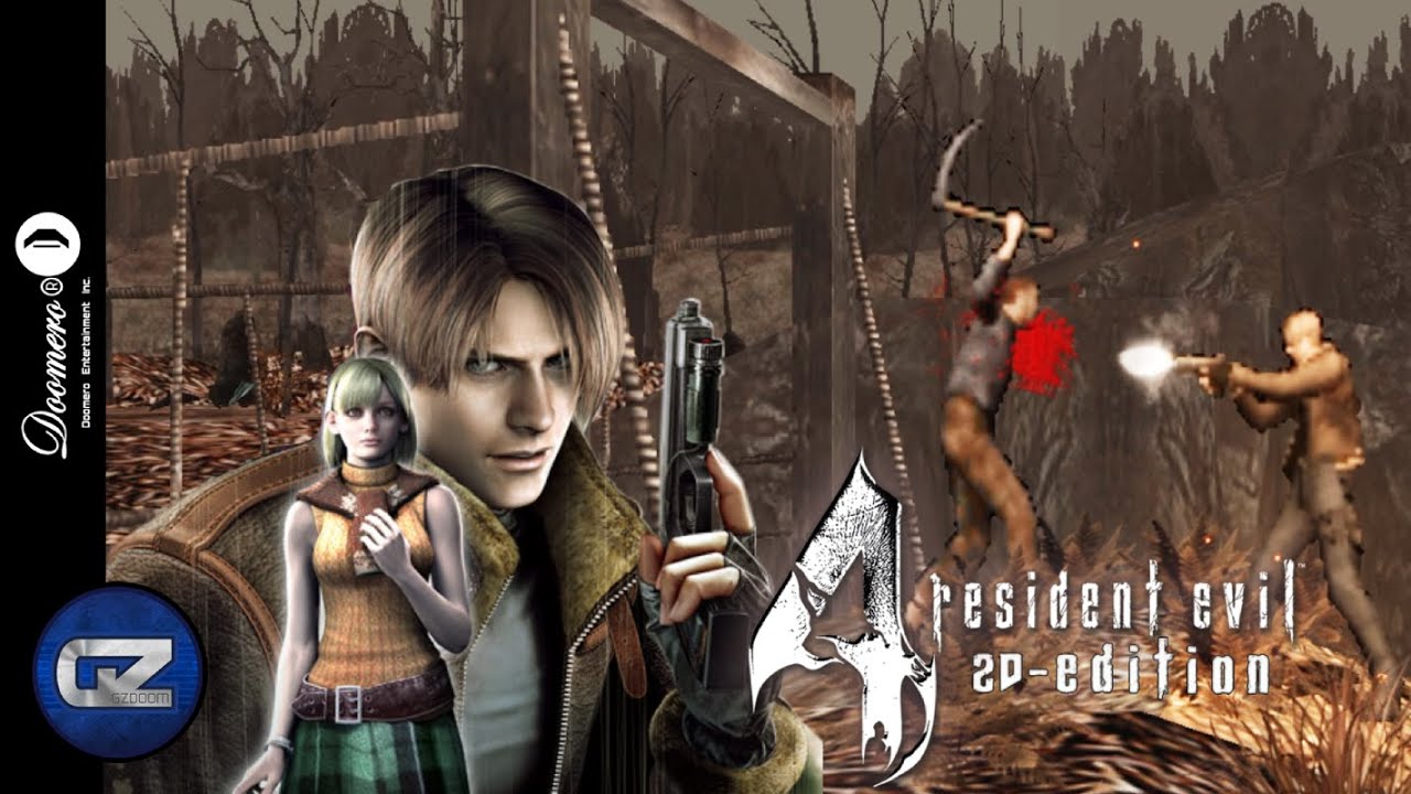 Resident Evil 4 2D edition | GZDooM | Кампания Леона