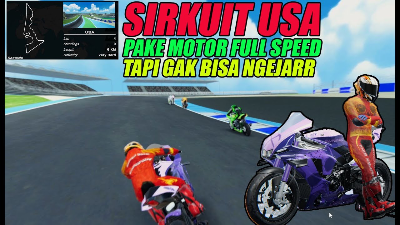 MOTO GP di  sirkuit USA | motor full speed gak bisa ngejar Kalah jauh | posisi terakhir