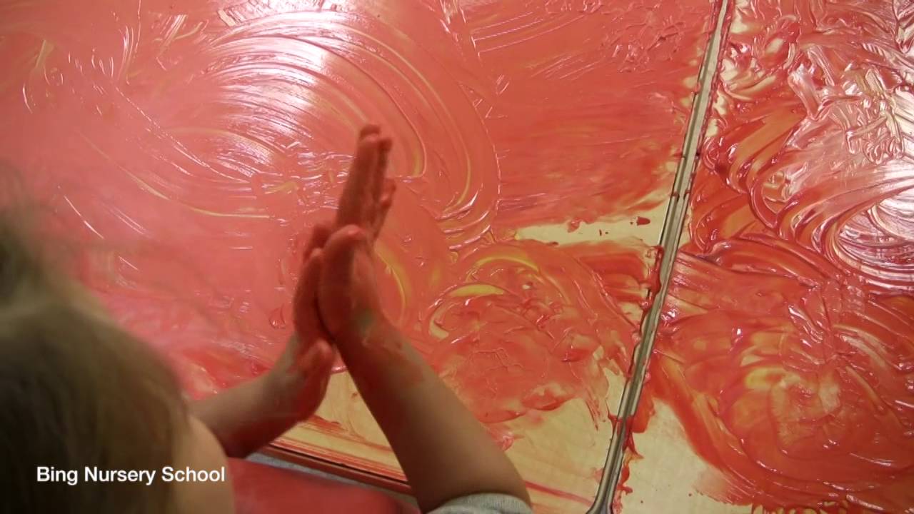 Sensory Exploration with Paint in the Twos