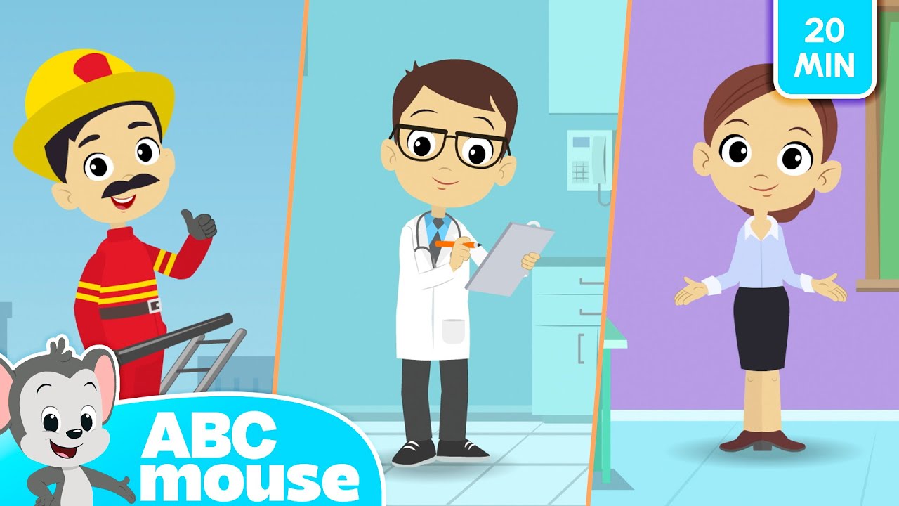 🎵 Познакомьтесь с нашими помощниками! 👮&zwj;♀️👨&zwj;🚒👩&zwj;⚕️ | Забота о вашем сообществе | Песни ABCmouse и ...