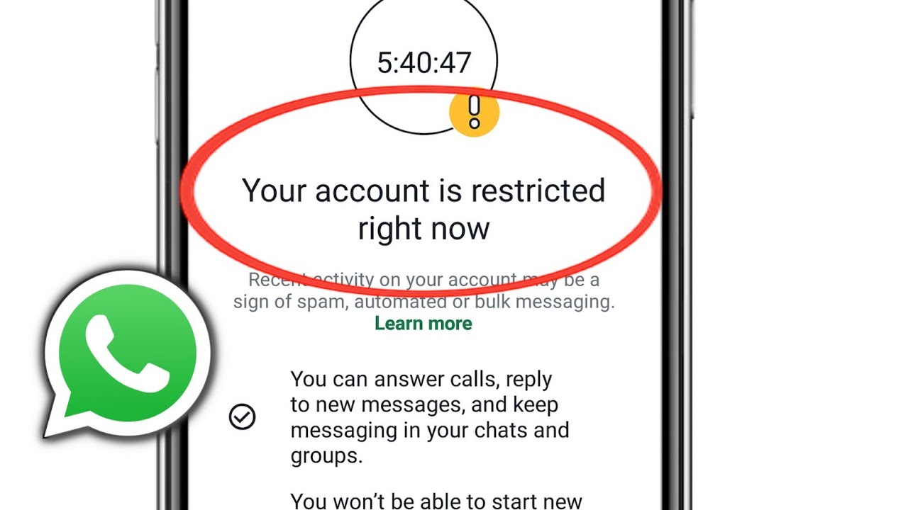 Fix Your account is restricted right now Problem On WhatsApp || Solved