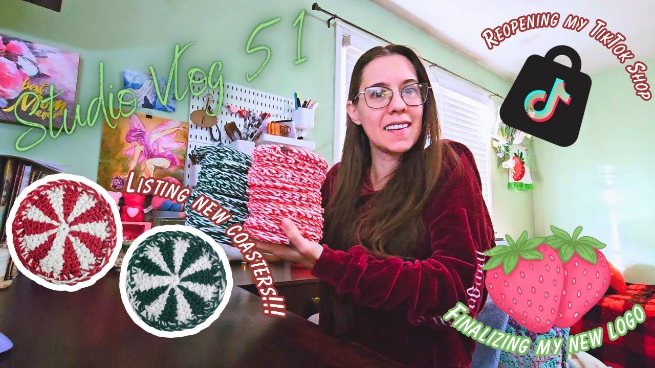 New Holiday Coasters! | Logo Re-Design | TikTok Shop Reopening | Studio Vlog 51