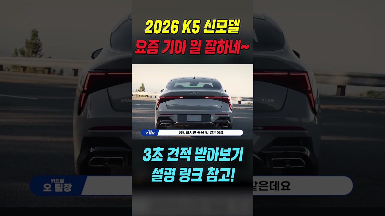 2026 K5 연식변경 신설 트림 