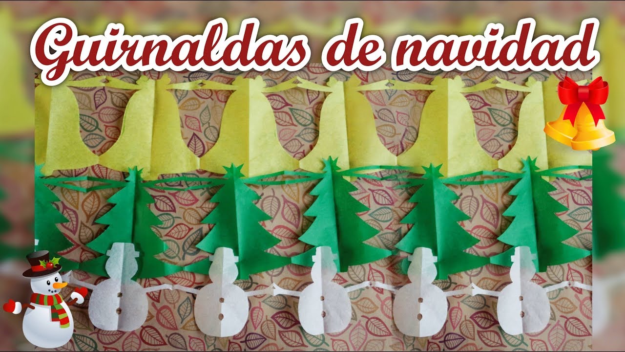 🎄 Guirnaldas navideñas DIY | Decoración para navidad | Guirnaldas fáciles y rápidas de papel 🎄