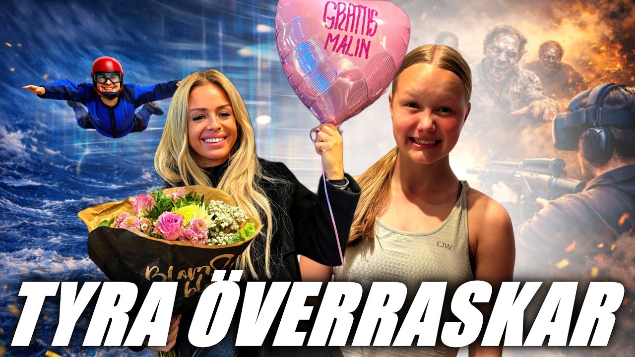 TYRA &Ouml;VERRASKAR MALIN P&Aring; F&Ouml;DELSEDAGEN!