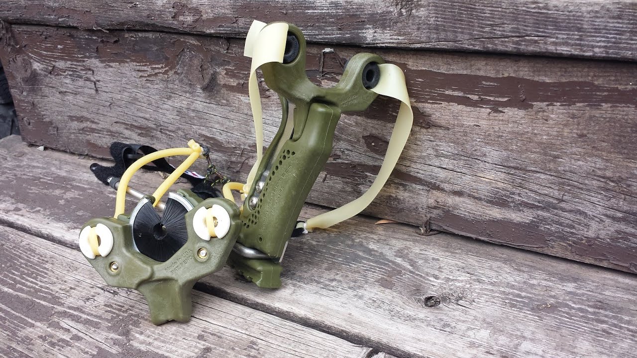 Shooting the Hammer Slingshot Slingbow from Simpleshot