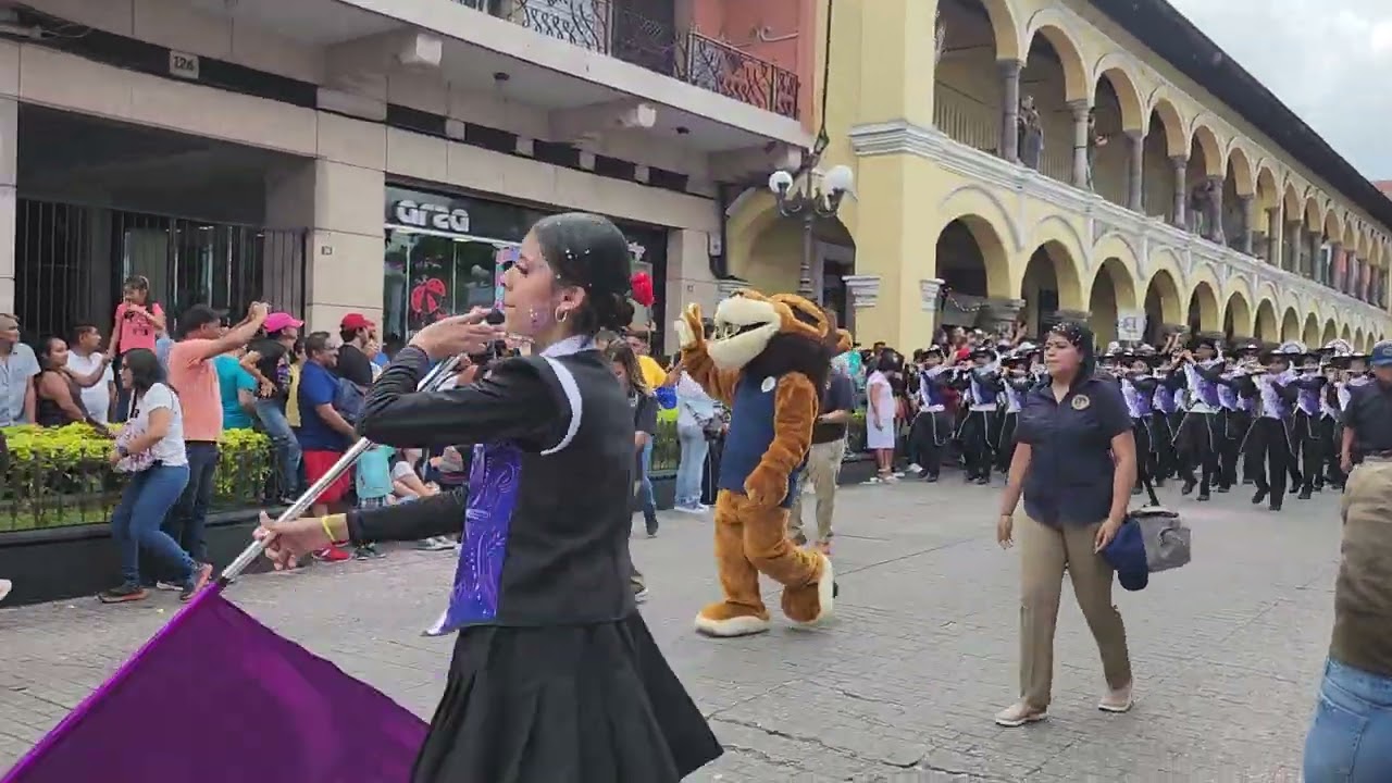 Leones Marching Band ICATEC 2, desfile 21 de mayo 2023.