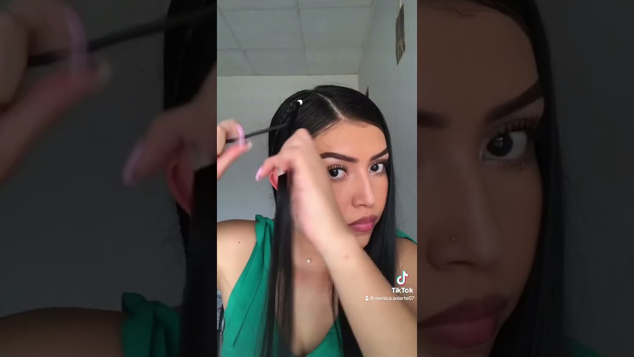 IG:Monica.solarte07🦋PEINADO CON TRENZAS Y LIGAS😍#peinados#superfacil#tutorial #hairstyle#tutorial