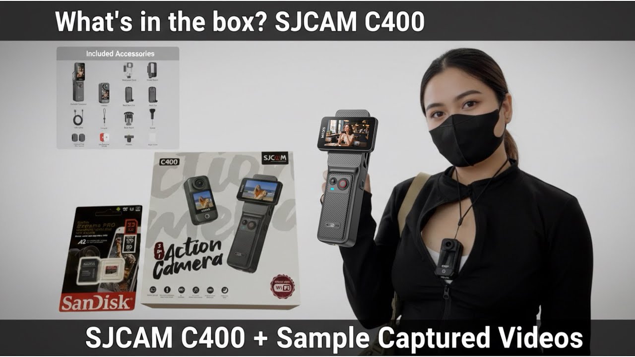 SJCAM C400 3-in-1 Action Camera: Everything You Get In The Box! + 4K Footage Test
