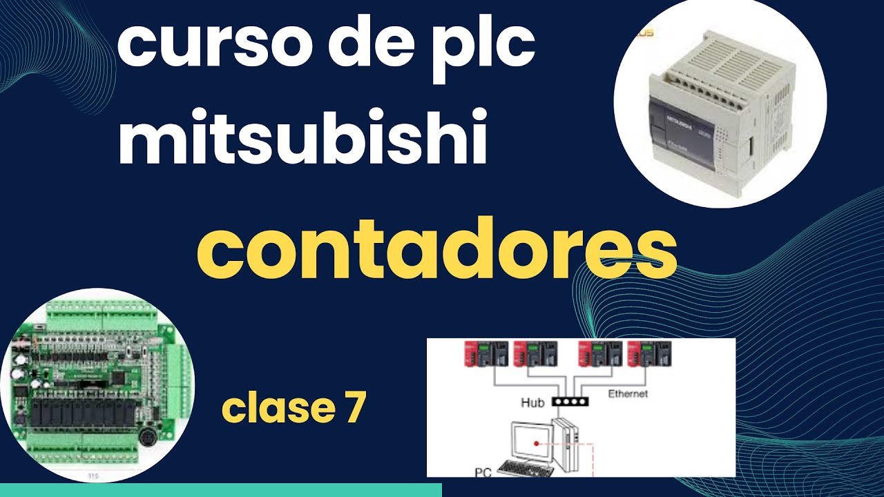 CONTADORES  PLC mitsubishi (clase 7) #plc #mitsubishi #cursoplc #contador