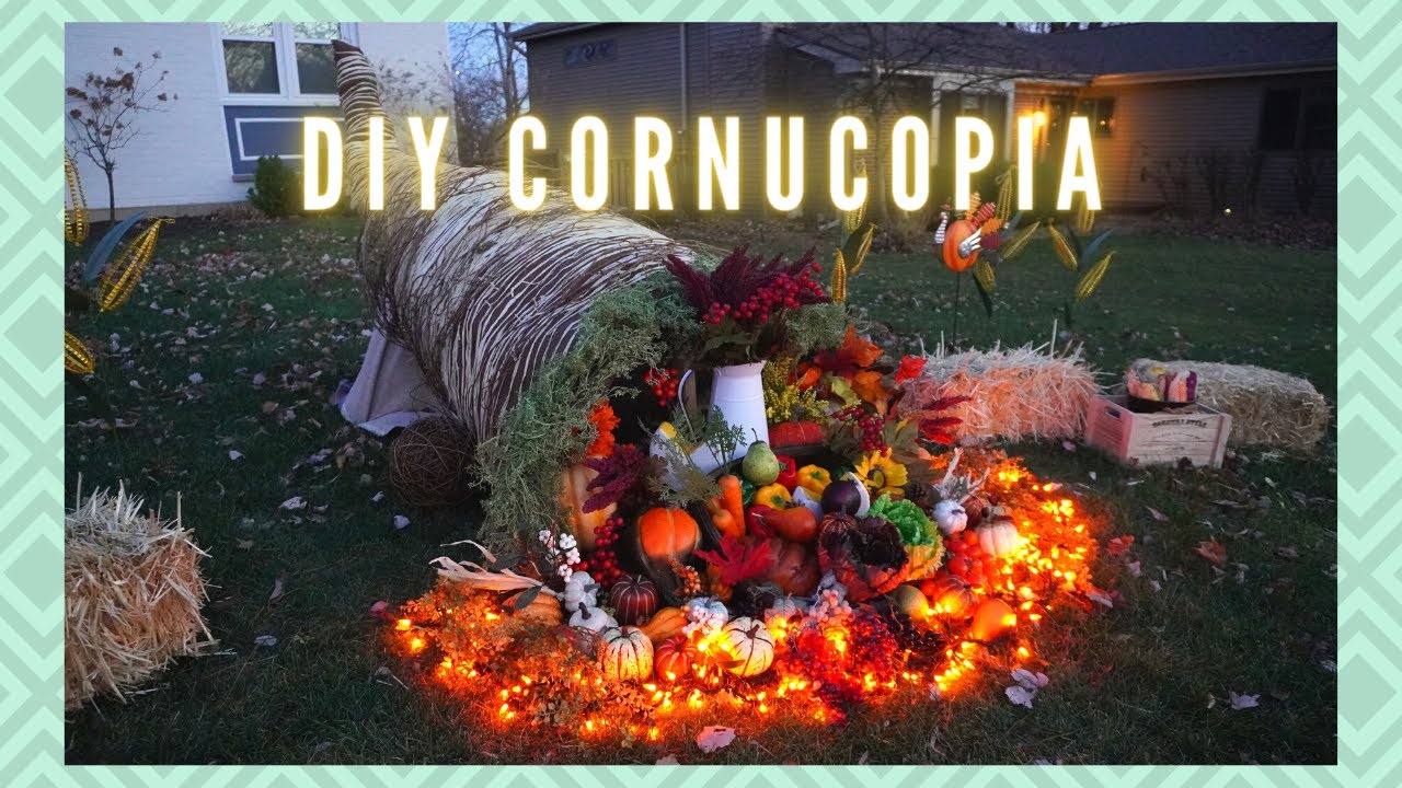 How to Make an AWESOME Giant Outdoor Cornucopia for Thanksgiving