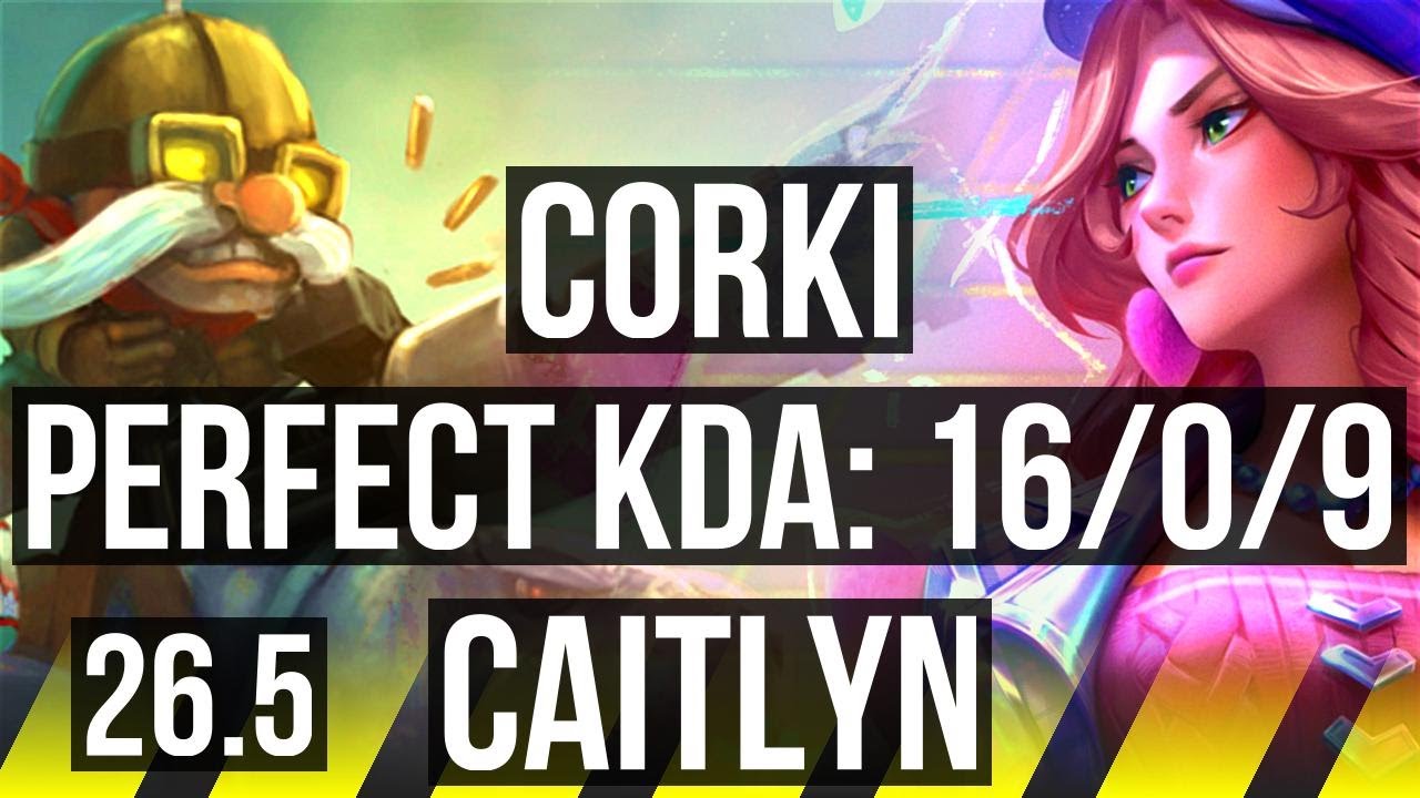 CORKI & Leona vs CAITLYN & Braum (ADC) | Perfect KDA: 16/0/9 | KR Master | 26.5