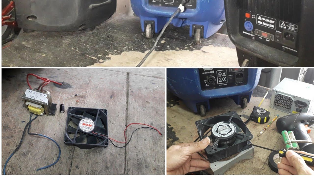 Adaptación de ventilador a caja amplificada.
