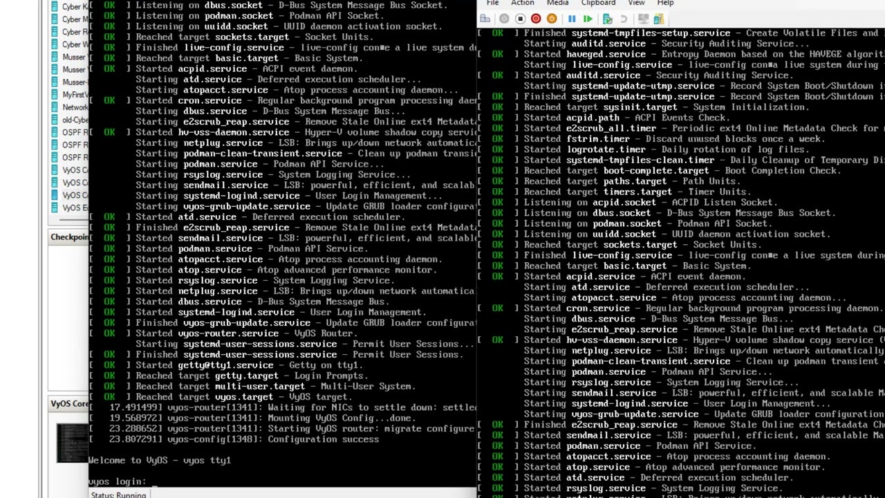 VyOS OSPF 3 Core Routers + Edge Router Setup Demo