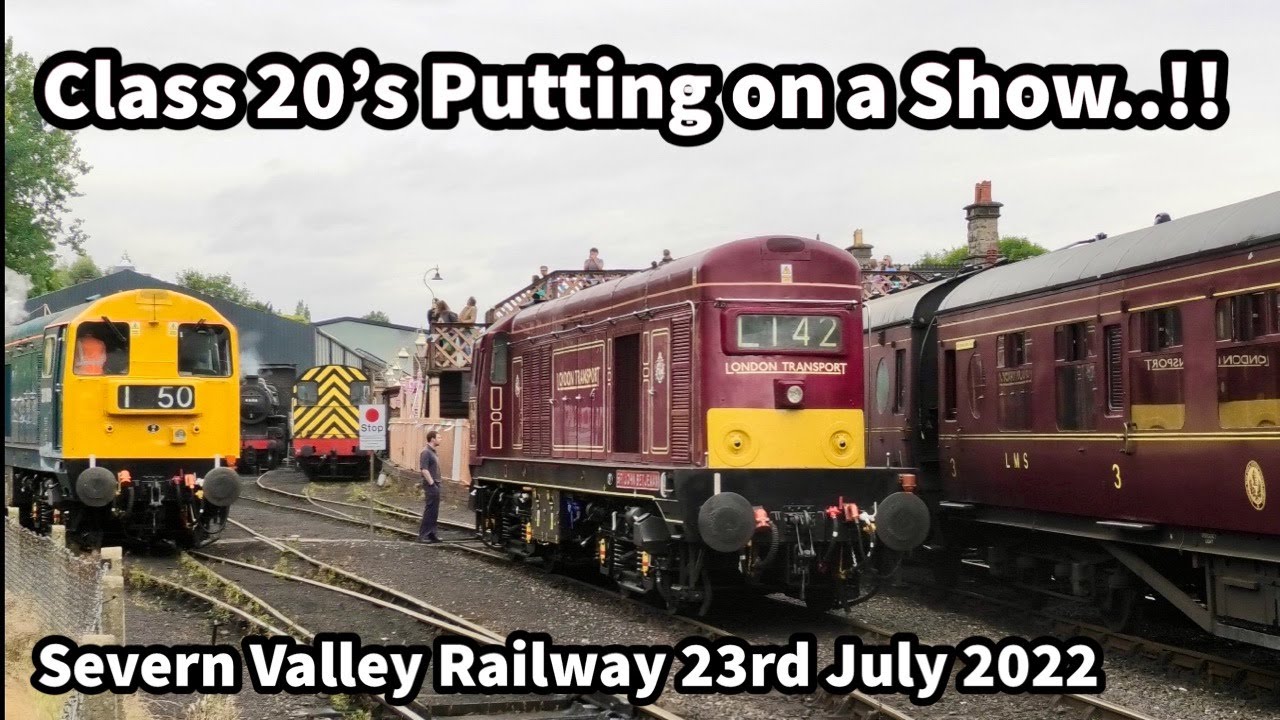 Class 20 CHOPPERS putting on a SHOW at Severn Valley Railway Bridgnorth 23/07/2022 20142 & 20189