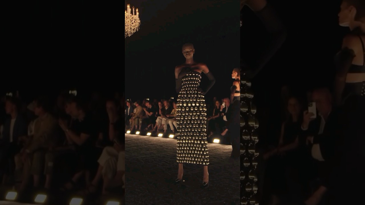 Rejoice chuol walking for Schiaparelli Fall-winter 2024/25 Couture show