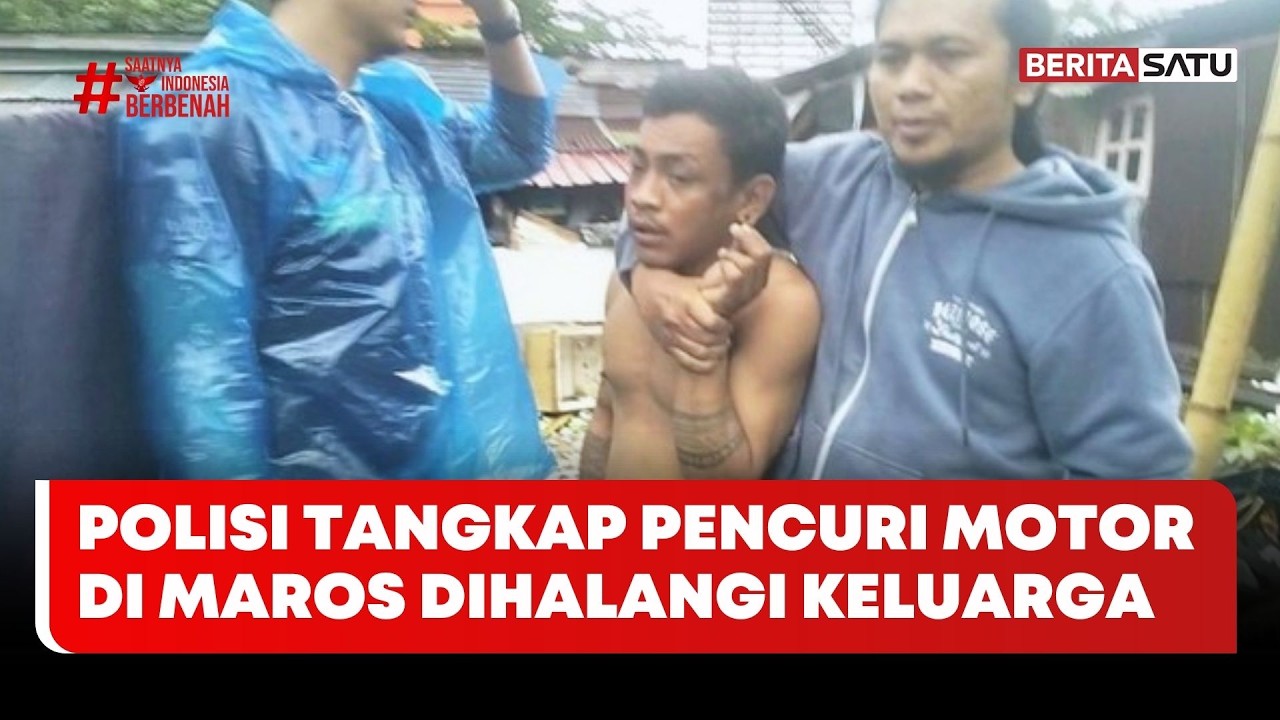 Polisi Tangkap Pencuri Motor di Maros Dihalangi Keluarga #beritasatu