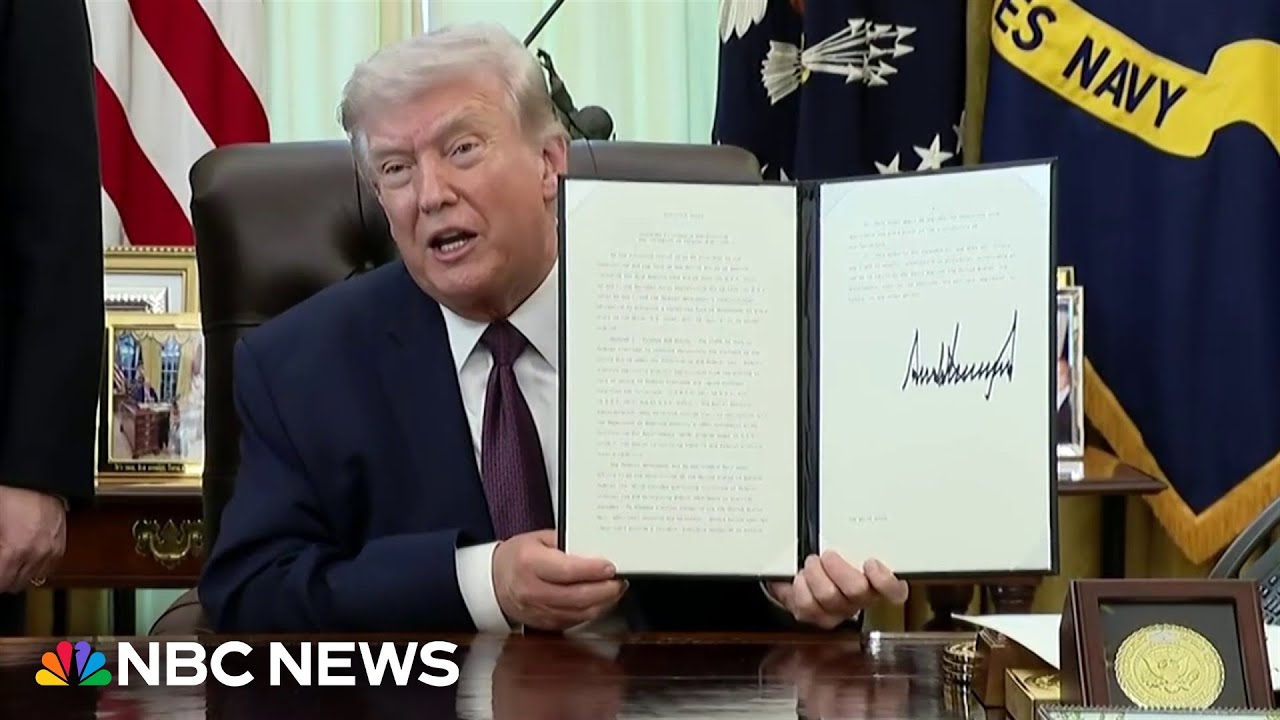 Trump addresses birthright citizenship, mail-in ballots during executive order signing
