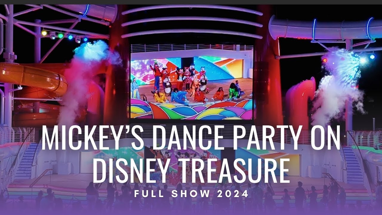 Disney Treasure Debut of Mickey’s Color Spin Dance Party | 2024 Inaugural Sailing | Full 4K Show