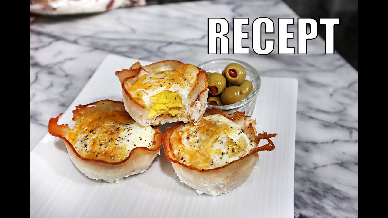 Sonka és tojás muffin csésze reggeli RECEPT