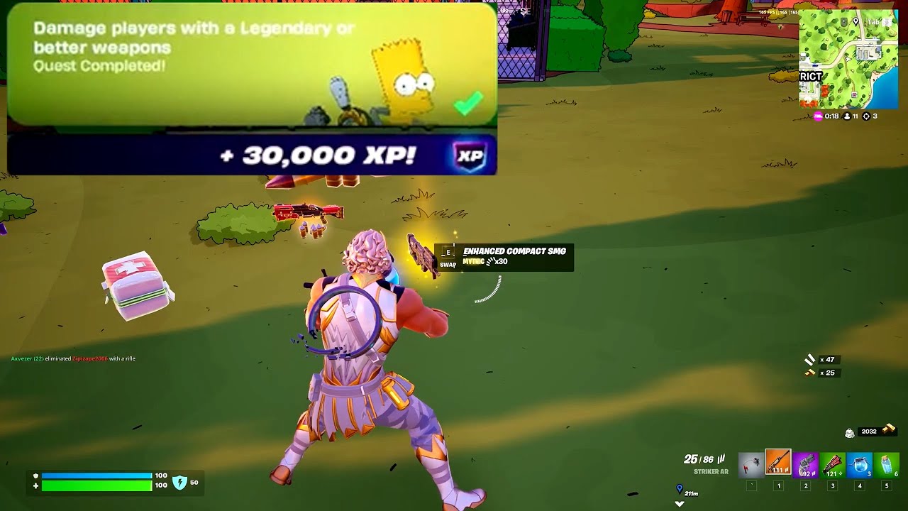 Damage players with a Legendary or better weapons Fortnite