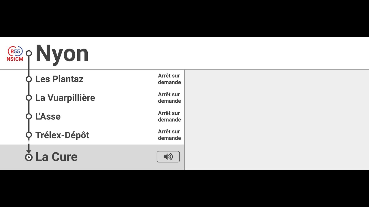 annonces NStCM » R55 Nyon — Genolier — St-Cergue — La Cure | SLBahnen