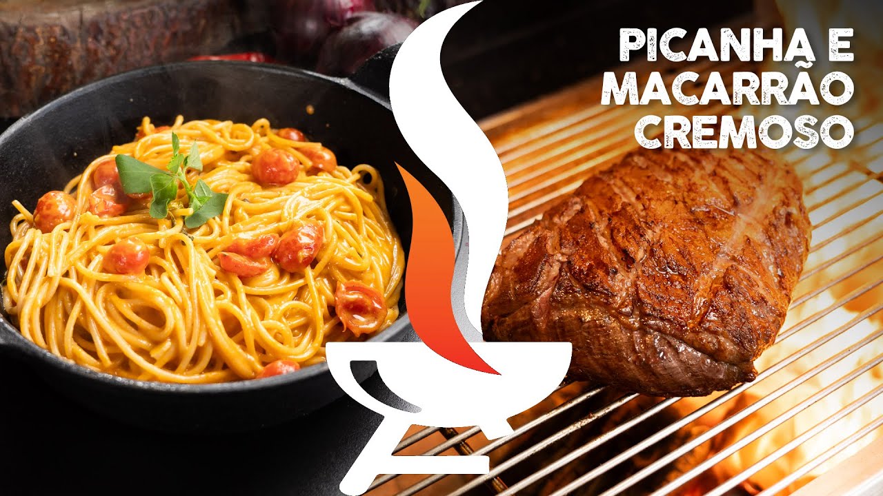 Churrasco de Picanha com Macarrão Cremoso