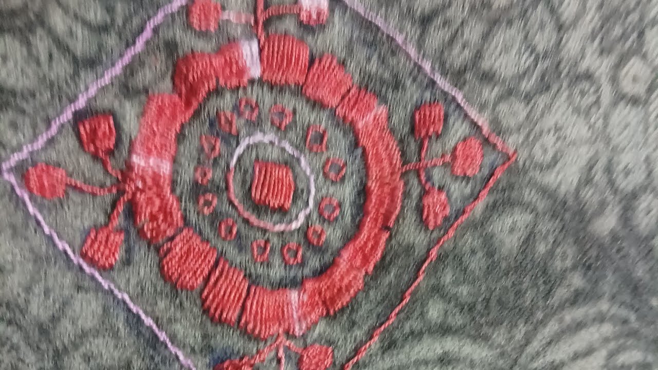 sozni work ||video for beginners ||easy and simple design on pashmina shawl || must watch
