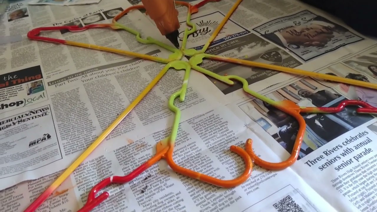 DIY Butterfly hanger with solor light from dallor tree