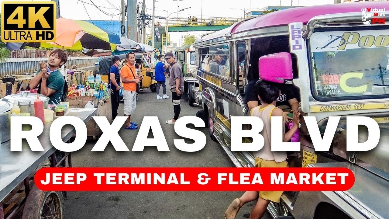 [4K] REAL LIFE Scenes at Roxas Boulevard, Baclaran | Philippine Street Food & Flea Market