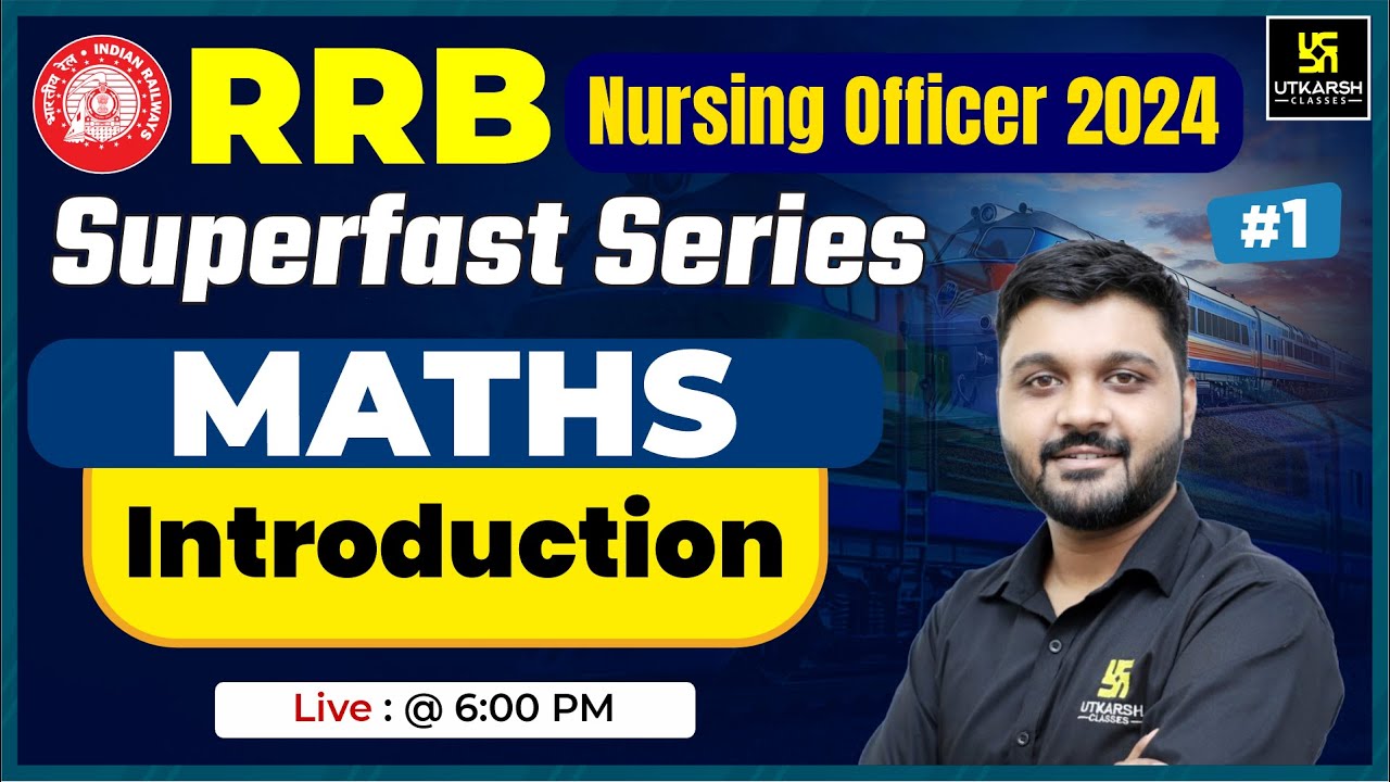 RRB Nursing officer 2024 | Maths #1 | RRB Superfast Series | Most Important MCQs || By Rishabh Sir