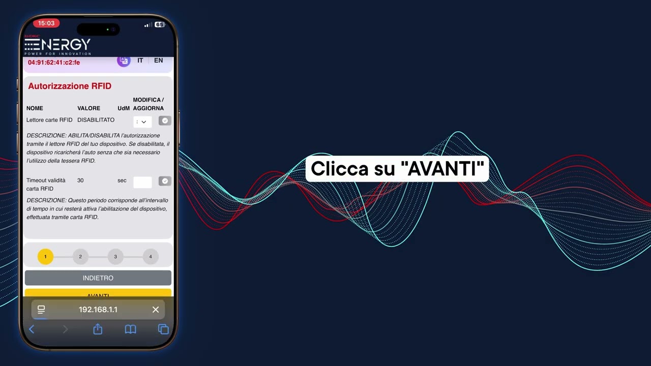 E.Charger - Wizard Messa in  Servizio