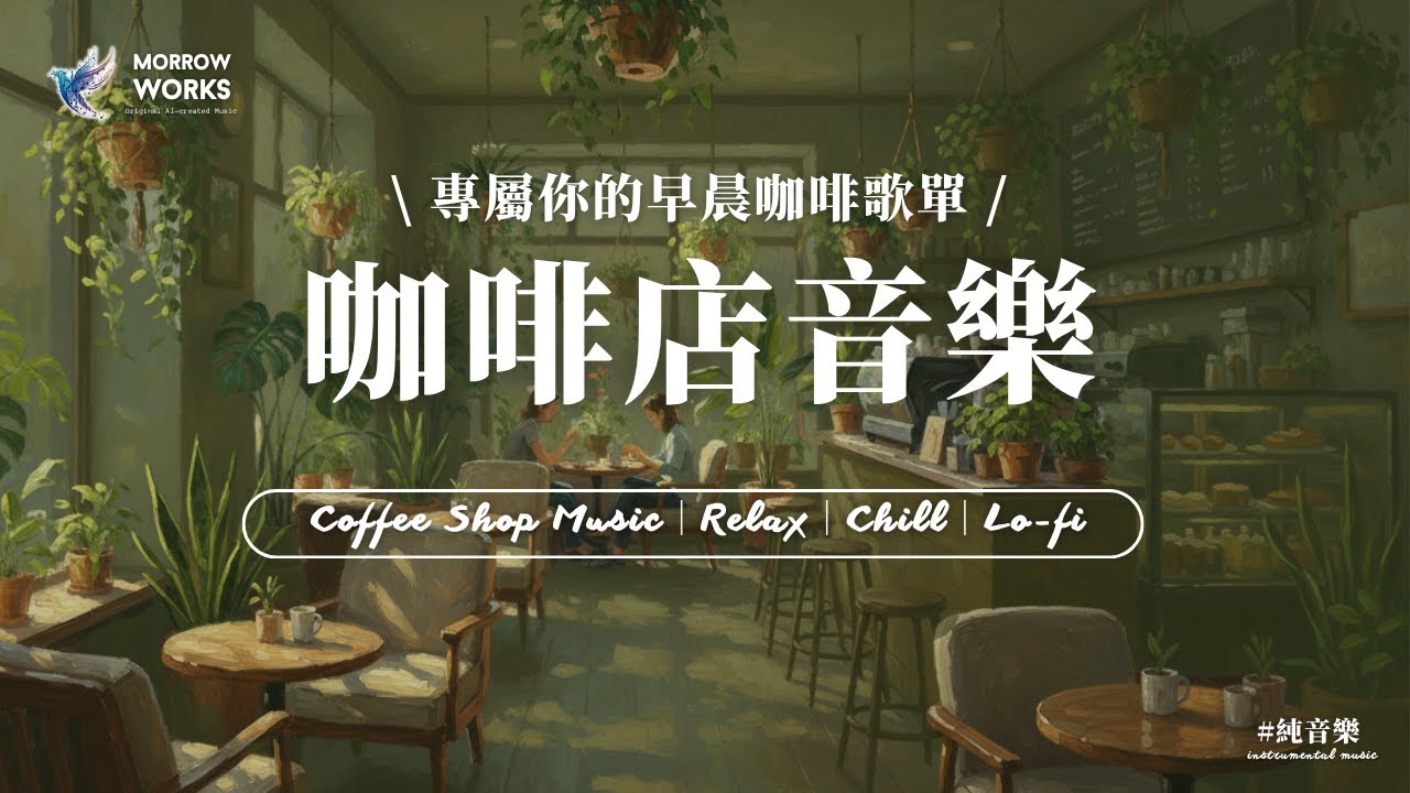 ☕ 咖啡店音樂Playlist｜放鬆工作・專注學習｜Coffee Shop Music｜ Lo-Fi for Relaxing, Studying & Working【Morrow Works】