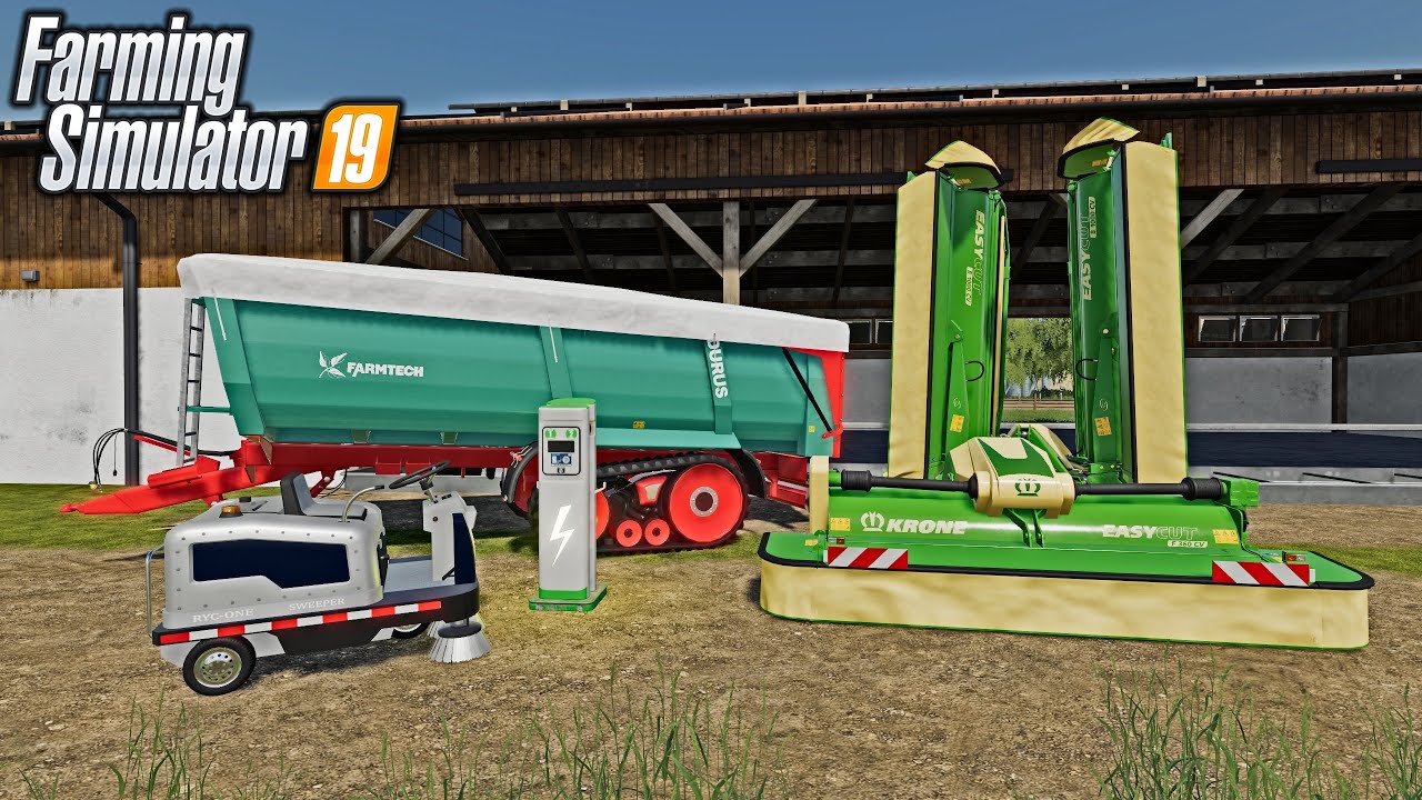 Mods Coming Soon! Krone EasyCut Pack, Electric Sweeper, & Farmtech Durus 2000! | FS19