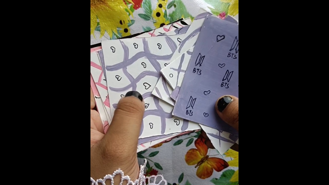 BTS 💜 journal ✨🌷 Handmade journal 🫧 purple 💜#diy #journal #viral #bts #shorts #handmade #asmr
