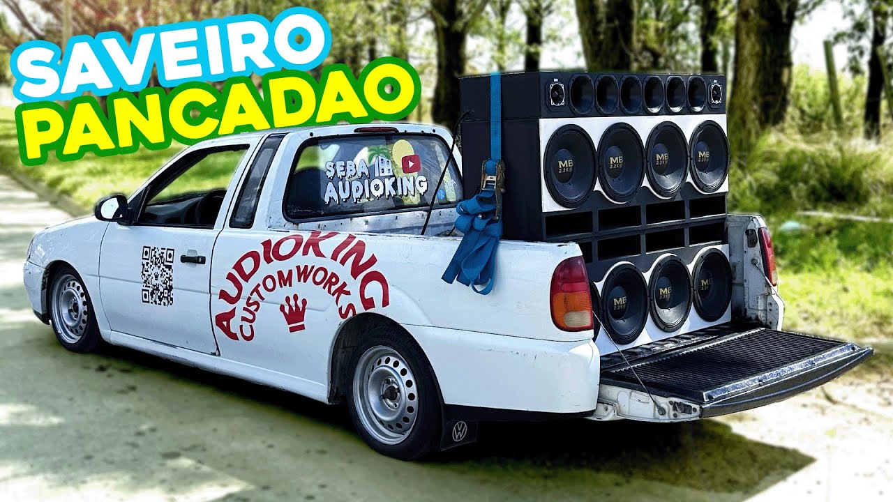 SAVEIRO CON 8 WOOFERS EROS (armado completo y pruebas)