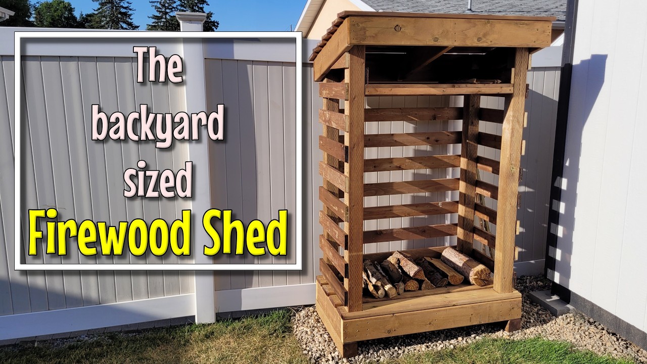 DIY Small Firewood shed // Store your firewood 🔥 - plans available!