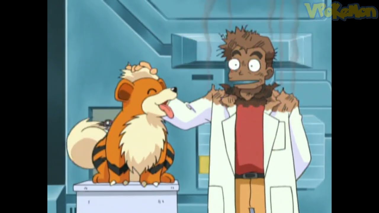 Growlithe attacks Professor Oak | Professor Oak Funny Moments