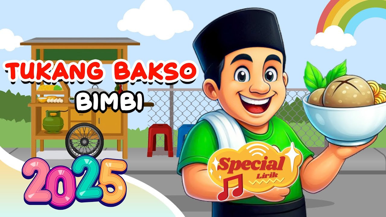 VIDEO ANIMASI LIRIK LAGU ANAK ANAK | BIMBI - TUKANG BAKSO