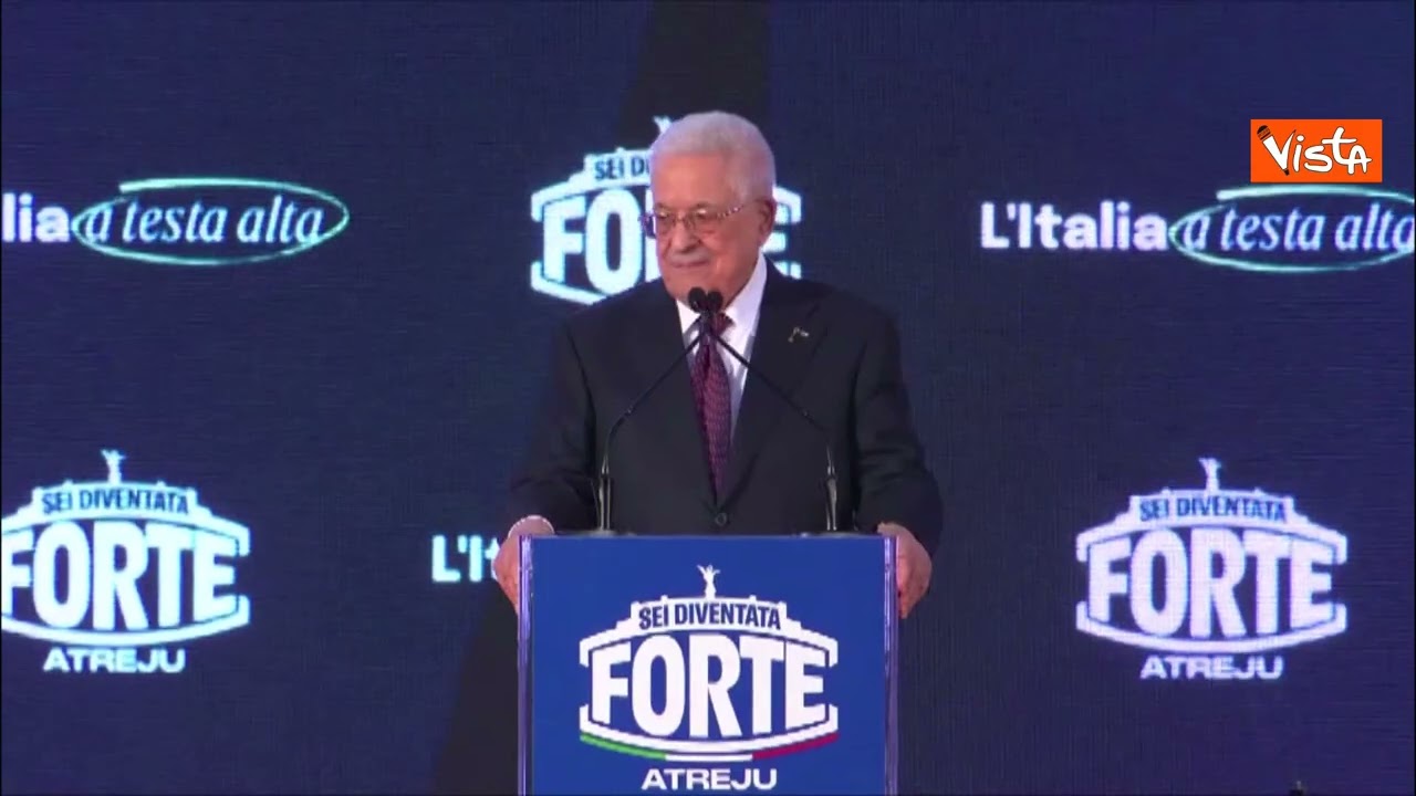 Il leader palestinese Abu Mazen ad Atreju accolto da applausi e standing ovation
